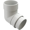 Колено трубы 72° Docke Lux Белое ПВХ (PVLB-1044) 