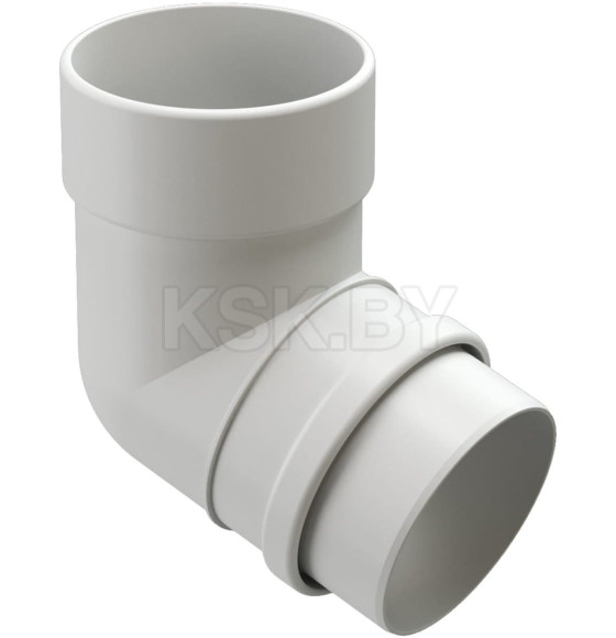 Колено трубы 72° Docke Lux Белое ПВХ (PVLB-1044) 