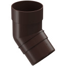 Колено трубы 45° Docke PREMIUM Коричневое ПВХ (PVSA-1050) 