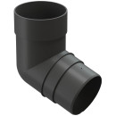 Колено трубы 72° Docke PREMIUM Графит ПВХ (PVSB-1086) 