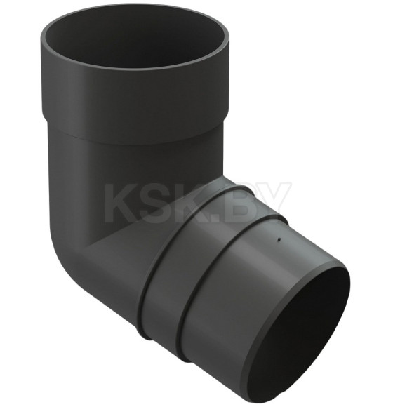 Колено трубы 72° Docke PREMIUM Графит ПВХ (PVSB-1086) 