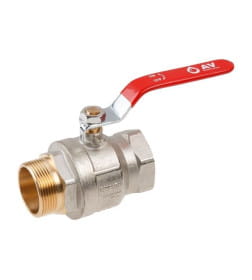 Кран шаровый 1 1/2" нар.-вн. ручка PN25 AV Engineering AVE091112