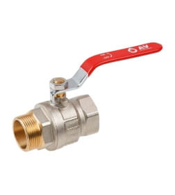 Кран шаровый 1 1/4" нар.-вн. ручка PN25 AV Engineering AVE091114