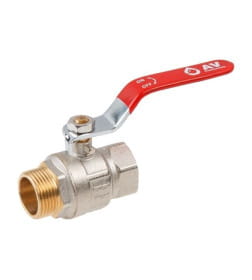 Кран шаровый 1" нар.-вн. ручка PN40 AV Engineering AVE091001