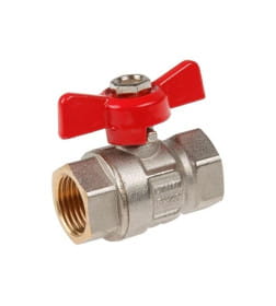 Кран шаровый 1/2" вн.-вн. бабочка PN40 AV Engineering AVE092012