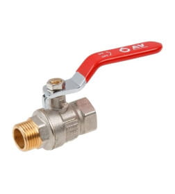 Кран шаровый 1/2" нар.-вн. ручка PN40 AV Engineering AVE091012