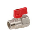 Кран шаровый MINI 1/2" нар.-вн. красная ручка AV Engineering AVE13712R (AVE13712R) 