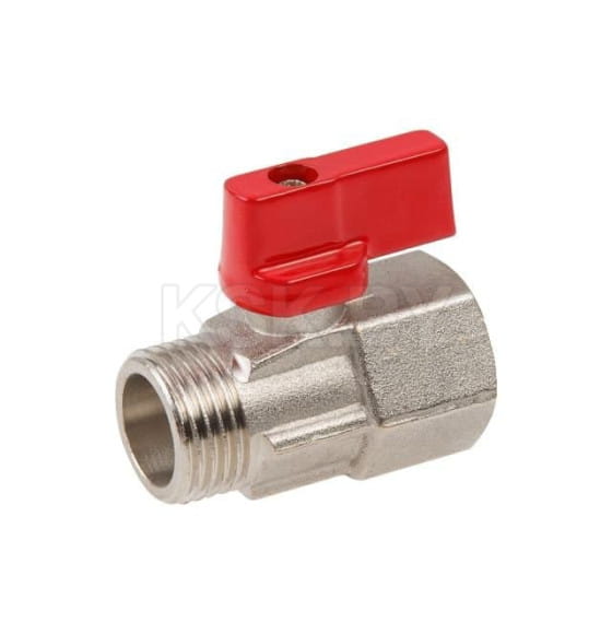 Кран шаровый MINI 1/2" нар.-вн. красная ручка AV Engineering AVE13712R (AVE13712R) 