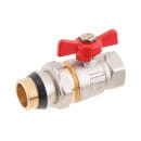 Кран шаровый 1" нар.-вн. бабочка (со сгоном и уплотнительным кольцом) PN40 AV Engineering AVE095001 (AVE095001) 