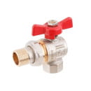 Кран шаровый угловой 1/2" нар.-вн. бабочка (со сгоном) PN40 AV Engineering AVE094012E (AVE094012E) 