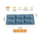 Форма для выпечки силиконовая прямоугольная на 6 кексов 30.5х18х2 см BLUESTONE PERFECTO LINEA 20-104828 (20-104828) 