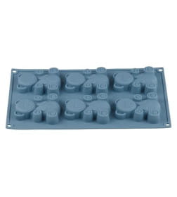 Форма для выпечки силиконовая прямоугольная на 6 кексов 30.5х18х2 см BLUESTONE PERFECTO LINEA 20-104828