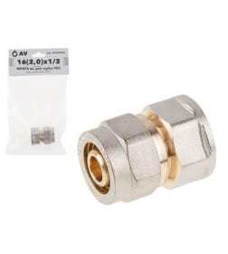 Муфта для труб PEX 16(2.0) х 1/2" вн. AV Engineering AVE309003