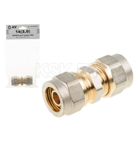 Муфта для труб PEX 16(2.0) AV Engineering AVE309005 (AVE309005) 