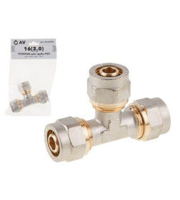 Тройник для труб PEX 16(2.0) AV Engineering AVE309006