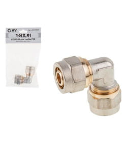 Колено для труб PEX 16(2.0) AV Engineering AVE309009