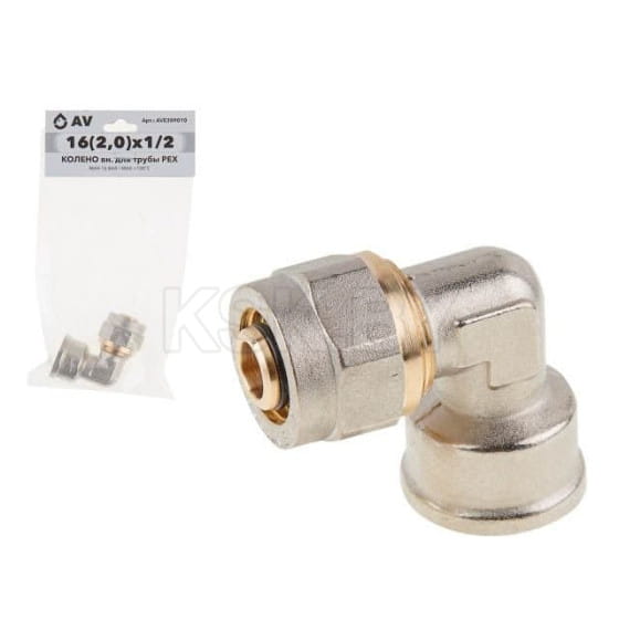 Колено для труб PEX 16(2.0) х 1/2" вн. AV Engineering AVE309010 (AVE309010) 