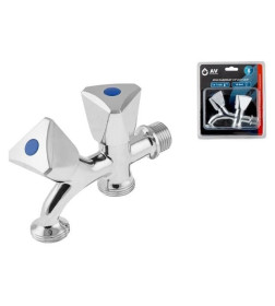 Кран садовый 1/2" нар. х 3/4" нар. х 3/4" нар. AV Engineering AVE167002