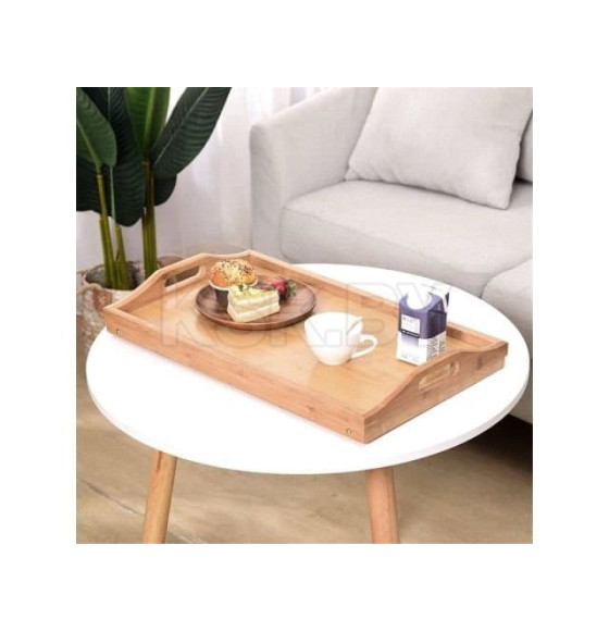 Поднос бамбуковый с ручками прямоугольный 46х31х6 см BAMBOO PERFECTO LINEA 38-463106 (38-463106) 