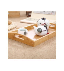 Поднос бамбуковый с ручками прямоугольный 46х31х6 см BAMBOO PERFECTO LINEA 38-463106