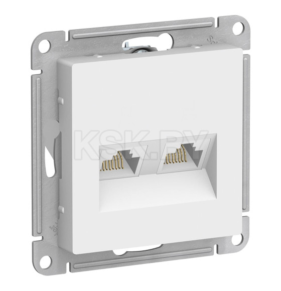 Розетка информ RJ45/RJ45 белый Schneider Electric Atlasdesign (ATN000185) 