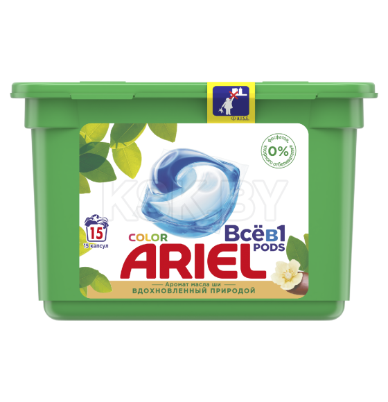 Капсулы для стирки Ariel Автомат Масло Ши, 15х22,8г (3229) 