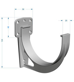 Кронштейн желоба торцевой Docke PREMIUM Графит ПВХ