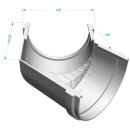 Угол желоба универсальный 135° Docke PREMIUM Графит ПВХ