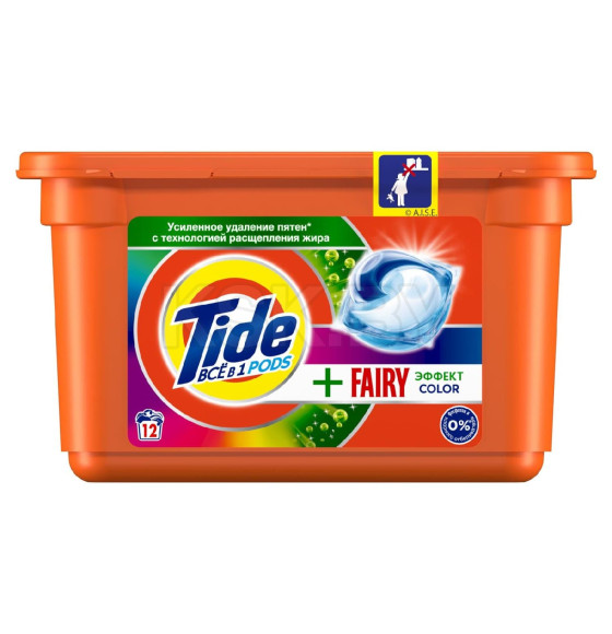 Капсулы для стирки Tide Fairy Эффект Color, 12х22.7г (2211) 