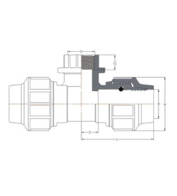 Тройник ПЭ 25 мм х 3/4" внутренняя AV Engineering AVE1082534