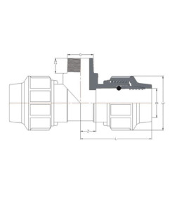 Тройник ПЭ 32 мм х 1" наружная AV Engineering AVE1093201