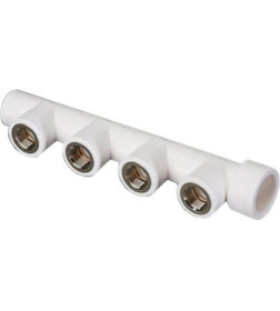 Коллектор ПП вн. резьбой 32/4х1/2" белый РосТурПласт 18035