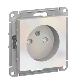 Розетка без заземления со шторками, 16А, механизм, жемчуг, Schneider Electric Atlasdesign