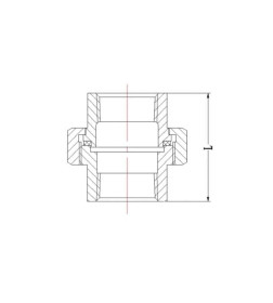 Американка 1" внутренняя резьба, оцинкованная AV Engineering AVEC520000001