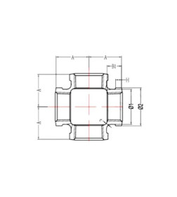 Крестовина 1" оцинкованная AV Engineering AVEC440000001
