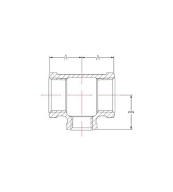 Тройник редукционный оцинкованный 2" х 1 1/2" AV Engineering AVEC430002112