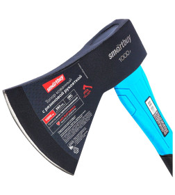 Топор 1000 гр кованный с фиберглассовой резиновой рукояткой Smartbuy tools SBT-AX-1000p2