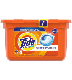 Капсулы для стирки Tide Альпийская свежесть, 12х22.8г