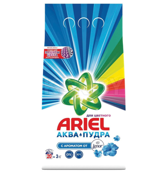 Стиральный порошок Ariel Автомат Ленор эффект, 3кг (1413) 