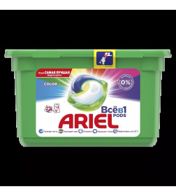 Капсулы для стирки Ariel Автомат Color, 12х22,8г