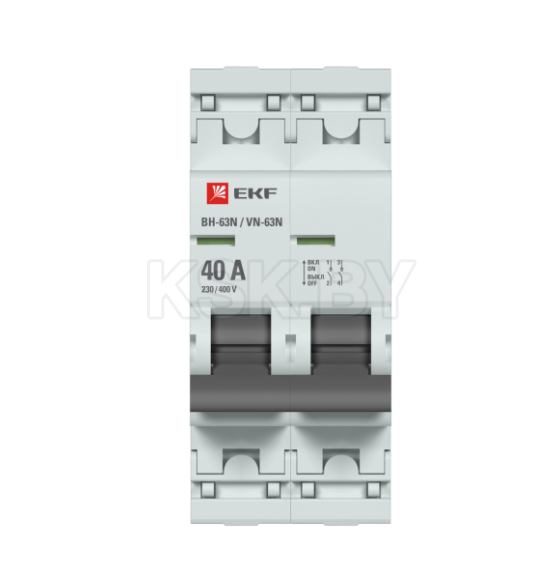 Выключатель нагрузки 2P 40А ВН-63N EKF  PROxima (S63240) 