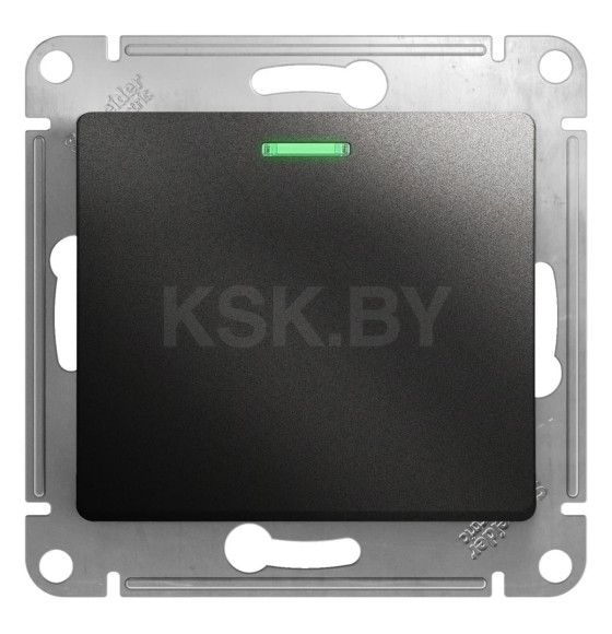 Выключатель 1кл. 10А с индик антрацит Schneider Electric Glossa (GSL000713) 