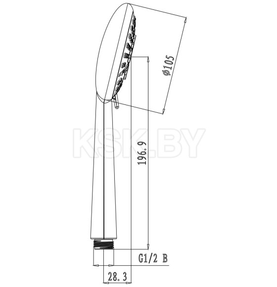 Душевая лейка круглая Lemark  6-функциональная LM0616C (LM0616C) 