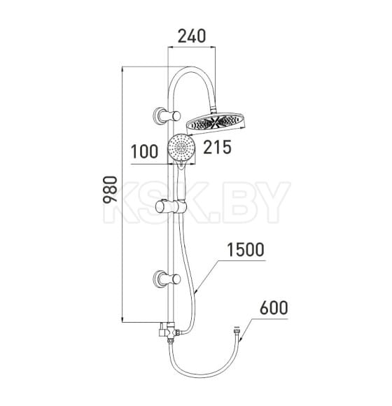 Душевая система Gross Aqua Basic GA90051 (GA90051) 