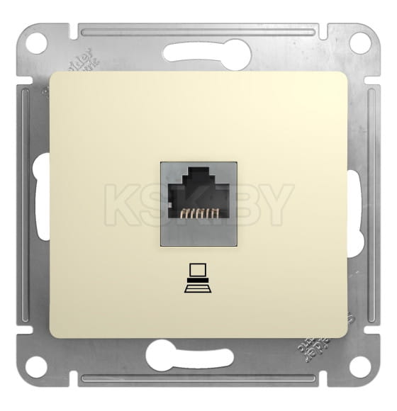 Розетка компьютерная RJ45 беж Schneider Electric Glossa (GSL000281K) 