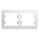 Рамка 2-я горизонтальная белый Schneider Electric Glossa (GSL000102) 