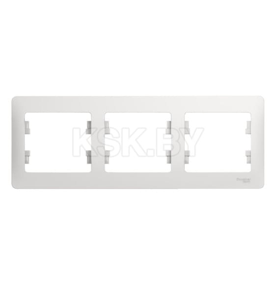 Рамка 3-я горизонтальная белый Schneider Electric Glossa (GSL000103) 