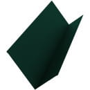 Планка примыкания верхняя 250х147х1250 мм RAL6005(зеленый) п/э