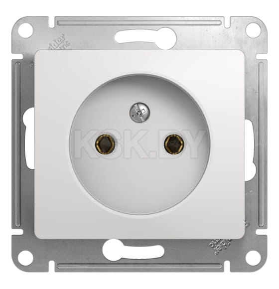 Розетка 1-я без з/к белый Schneider Electric Glossa (GSL000141) 