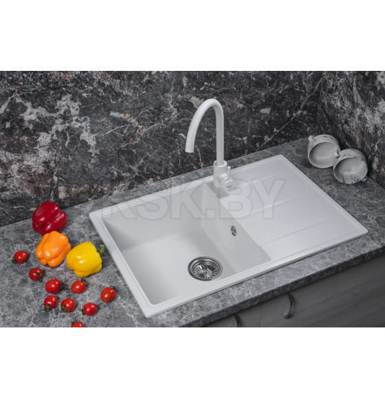 Мойка кухонная кварцевая Marblan MAGNUM иней